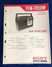 Original Sony TFM-7050W / Radio Service Manual -- BB2. Fixed Price $14.95.