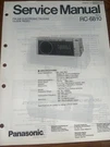 Panasonic RC-6810 Service Manual Clock Radio Original. Fixed Price $24.99.