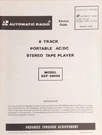 Automatic Radio Model SEP-9800S Service Manual Original. Fixed Price $15.00.