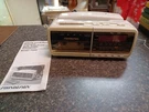 Vintage Soundesign Am/fm Clock Radio Corded Phone Cassette Player 7580 Ivy Prop. Fixed Price $24.99.