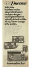1965 Emerson Transistor Radios Model 31L14 Tabletop And Others Vintage Print. Fixed Price $8.95.