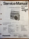 Panasonic RX-1461 Mw Sw Radio Cassette Recorder Original Service Repair Manual. Fixed Price $14.94.