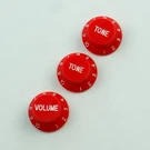 Set Of 3 Stratocaster Style Tone & Volume Guitar Control Knobs,bright Red. Fixed Price $8.50.