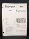 Westinghouse Clock Radio Service Manual Model H-766L4-A Chassis V-2420-1 Pg. Fixed Price $9.99.