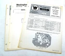 Westinghouse Service Manual Schematics/supplements For Radios (10) Original 4AA. Fixed Price $14.95.