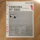 Original Toshiba Service Manual For Rt Model Boombox Radio Cassette Select One. Fixed Price $9.98.