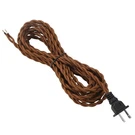 15FT Vintage Twisted Lamp Cord With Plug, Ul Listed 18/2 Cloth Covered Electr.... Fixed Price $22.81.