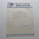 Vintage 1961 Philco Home Radio Transistor Model T-61, 124 Service Bulletin. Fixed Price $7.19.