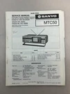 Sanyo MTC50 Original Service Manual Free Shipping. Fixed Price $14.00.