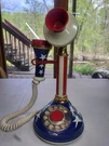 Vintage Deco-tel 70'S Flag Candlestick Rotary Telephone Americana Usa. Fixed Price $55.00.