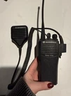 Set Of 7 Motorola Radius CP200 Commercial Radio Black With Microphone & Charger. Fixed Price $340.00.