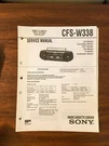 Sony CFS-W338 Radio Cassette Service Manual *original*. Fixed Price $19.97.