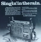 Vintage Retro 1970 Singing Rain Sony All-weather Radio TFM-8100W. Fixed Price $14.57.