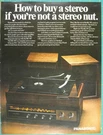 Print Ad Panasonic RE-767 Stereo System Complete With Fm/am Tuner Walnut Cabinet. Fixed Price $12.00.