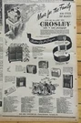 Large 1948 Newspaper For Crosley Radios - Consoles, Portables, Phonographs. Fixed Price $5.95.