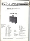 Panasonic Service Manual RF-7180 (pdf E-format). Fixed Price $16.99.