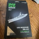 Fascinations Metal Earth Iconx Uss Missouri BB-63 3D 3-SHEET Steel Model Kit. Fixed Price $19.00.