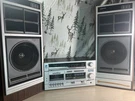 Vintage Soundesign 5642 Radio Tape Player/recorder (2) 707S Wood Box Speakers. Fixed Price $215.00.