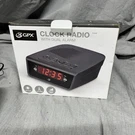 Gpx C224B Dual Alarm Clock Radio, Black. Fixed Price $10.00.