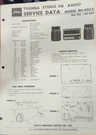 Toshiba RH-405X Stereo Fm Radio Service Manual. Fixed Price $20.00.