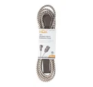 Braided Indoor Extension Cord 10 Ft. 3 Outlets Flat Head 2 Prong 16 Gauge Brown. Fixed Price $8.97.
