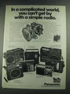 1975 Panasonic Radios - Tech 1100, 600, 1200, 800,. Fixed Price $17.99.