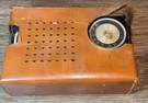 Vintage Transistor Radio Model P-807A Orig. Leather Case- For Decor, Parts. Fixed Price $22.00.