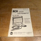 Rca Senior Voltohmyst WV-98C Manual WV98C W/ Schematics Original. Fixed Price $16.95.