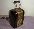 Vtg Westinghouse Refrigerator Radio H-127 Little Jewel / Dark Brown Burgandy. Fixed Price $179.99.