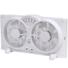 Twin Window Fan With 9 In. Blades Adjustable Thermostat And Max Cool Technology. Fixed Price $58.99.