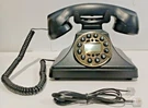Black European Style Retro Rotary Dial Corded Landline Phone. Fixed Price $74.99.