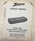 Zenith R460 Ac Solid State Fm Am Radio & Electronic Clock Service Manual. Fixed Price $8.99.