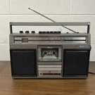 General Electric Boombox 3-5253A Am/fm Stereo Radio Silver Read! No Cassette!. Fixed Price $34.95.