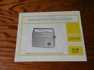 Realistic 12-717 Am Fm Radio Owners Manual. Fixed Price $12.00.