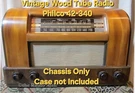 Vintage Philco Model 42-340 Chassis Only Antique Tube Radio For Restoration. Fixed Price $39.95.