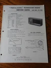 Realistic 12-1481 Transistor Radio Service Manual. Fixed Price $15.00.