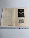 Vintage Operating Instructions Schematics Sheet Arvin Radio Models 952P 954P. Fixed Price $10.00.