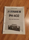 Fisher Ph 402 Boombox Stereo Service Manual Repair. Fixed Price $19.99.