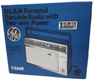 General Electric Fm/am Personal Portable Radio With Two Way Power 7-2660. Fixed Price $31.95.