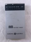Rare Vintage Portable General Electric Am Radio 7-1110A Headset. Fixed Price $32.00.