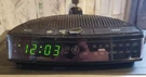Vintage Clock Radio Black Model No 7-4615A Am Fm Tested Working. Fixed Price $14.99.
