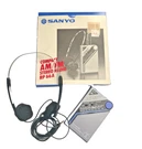 Sanyo Compact Am/fm Stereo Radio Rp 66A With Original Box & Headphones Vtg 80S. Fixed Price $39.80.