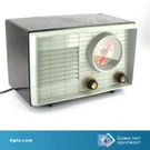 Coronado Model 05RA37-43-8360A Plastic Tube Table Radio Circa 1949. Fixed Price $65.00.