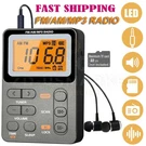 Portable Radio Am Fm Rechargeable Pocket W/ Best Reception Digital Tuning. Fixed Price $14.99.