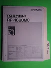 Toshiba RP-1660MC Service Manual Original Repair Book Solid State Radio. Fixed Price $35.00.