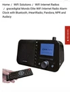 Grace Digital Mondo Elite Smart Internet Radio, Bluetooth, Wi-fi, 7- Day Alarm. Fixed Price $200.00.