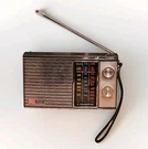 Vtg Ross Solid State Portable Handhed Transistor Radio W/strap: Am Fm Police. Fixed Price $19.75.