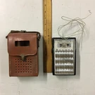 Bulova Transistor 660 Series Battery Operated Pocket Radio W/ Brown Leather Case. Fixed Price $34.95.