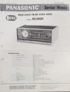Panasonic RC-6020 Am-fm Solid State Clock Radio Service Manual. Fixed Price $15.00.