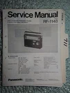 Panasonic RF-1148 Service Manual Original Repair Book 6 Band Radio 12 Pages. Fixed Price $20.00.